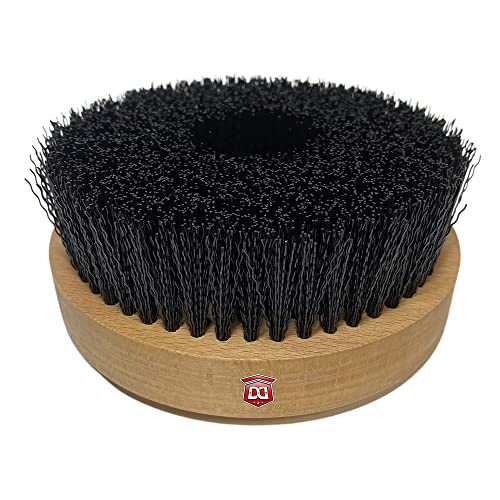 DETAIL DIRECT Carpet Shampoo Scrub Brush, 5'' Wood Block Brush for Rotary Buffers - Polishers