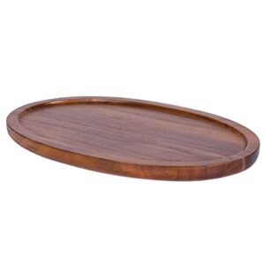 birdrock home 16.5" acacia oval serving platter | charcuterie board for party appetizers | cheese grazing board | kitchen serving platter | espresso