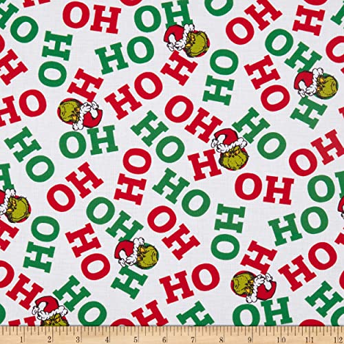 Robert Kaufman Kaufman How The Grinch Stole Christmas Ho Fabric, Holiday