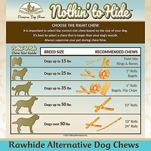 Fieldcrest Farms Nothing to Hide Natural Rawhide Alternative Twist Stix for Dogs - 3 Pack Bundle & Magnet (Chicken, Beef, Peanut Butter) Premium Easily Digestible Chews Great for Dental Health