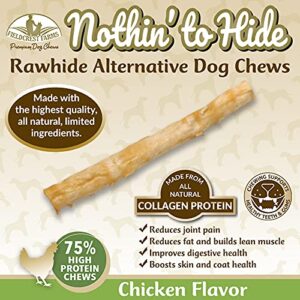 Fieldcrest Farms Nothing to Hide Natural Rawhide Alternative Twist Stix for Dogs - 3 Pack Bundle & Magnet (Chicken, Beef, Peanut Butter) Premium Easily Digestible Chews Great for Dental Health