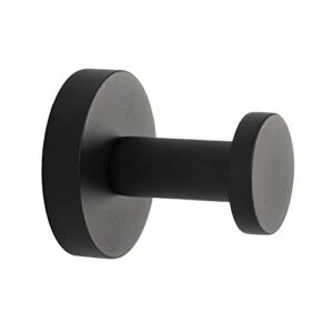 italia florence series minimalist robe hook in matte black