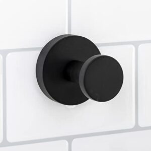 Italia Florence Series Minimalist Robe Hook in Matte Black