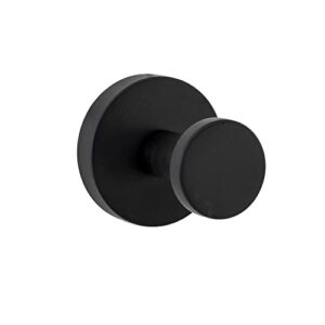 Italia Florence Series Minimalist Robe Hook in Matte Black