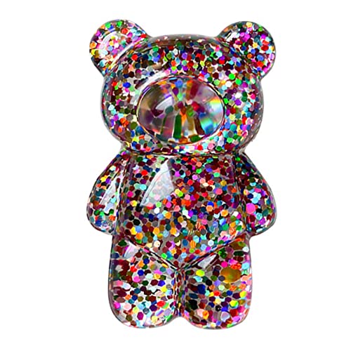 curfair Mobile Phone Finger Holder Cute Bear Shaped Phone Finger Stand Bracket Smooth Surface Decorative A