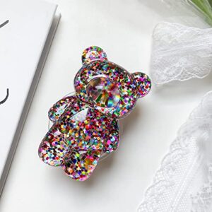 curfair Mobile Phone Finger Holder Cute Bear Shaped Phone Finger Stand Bracket Smooth Surface Decorative A