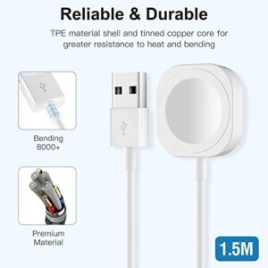 Comvin for Apple Watch Charger, Compatible with Apple Watch Charger Series 8 7 6 5 4 3 2 SE Ultra, Magnetic Charging Cable for iWatch Charger - 5ft/1.5m, White
