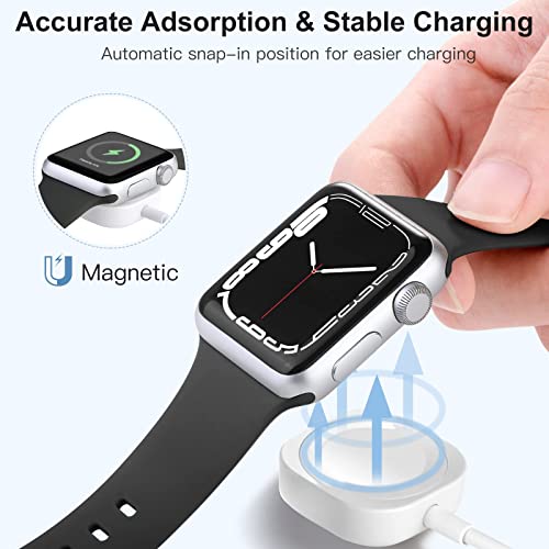 Comvin for Apple Watch Charger, Compatible with Apple Watch Charger Series 8 7 6 5 4 3 2 SE Ultra, Magnetic Charging Cable for iWatch Charger - 5ft/1.5m, White