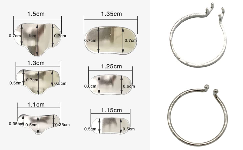 Tazrigo 100Pcs/Set Dental Sectional Contoured Matrices Matrix Ring Delta with 40Pcs Add-On Wedge