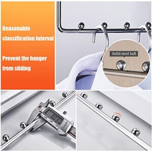 Heavy Duty Retractable Closet Pull Out Rod,Extendable Valet Rod Clothing,Ball Bearing Rail Slide Pull-Out,Hanging Rod for Closet Storage, Laundry Room,5 Pcs Pants Rack
