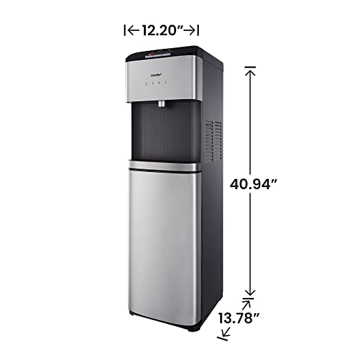 Comfee UV self-cleanning Bottleless Water Cooler, Quick Cooling Water Dispenser with 3 Temperature Settings, Safety Child Lock, Stainless Steel