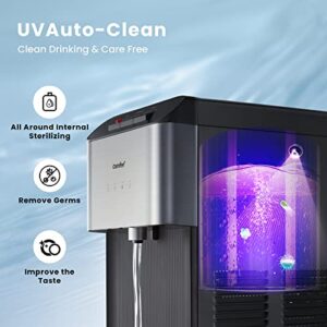 Comfee UV self-cleanning Bottleless Water Cooler, Quick Cooling Water Dispenser with 3 Temperature Settings, Safety Child Lock, Stainless Steel