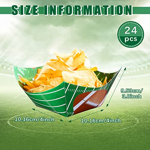 Football Square Paper Party Bowls Serving Football Bowl Football Party Supplies for Tailgate Parties Birthday Party Family Dinner and Sports Event Serving Food (24)