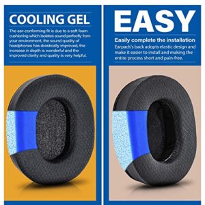 Arctis Pro Thicker Cooling Gel Earpads Compatible with Arctis Pro, Arctis 7/5/3/1, Arctis 9X, Arctis 7X, Arctis 7P, RIG 800 Series, ATH M50X, M40X, MDR-7506 V6 Headphones (Breathable Mesh)