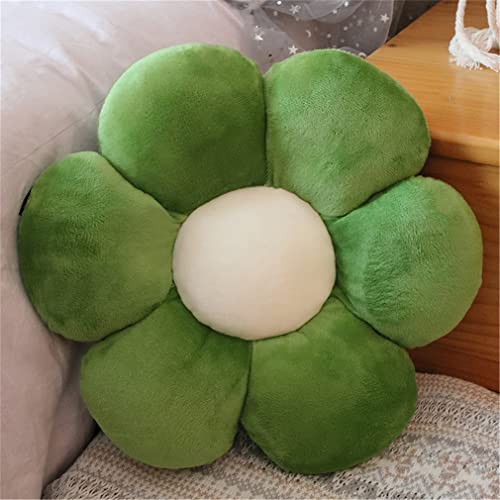 AZCHEN Flower Pillow Patio Furniture Cushions Standard Throw Pillow Home Chair Cushion Decorative Pillow Cushion (11.8inch, Dark Green)
