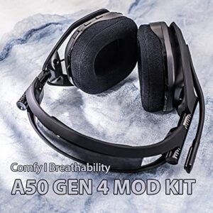 A50 Mod Kit Gen 4 - Compatible with Astro A50 Gen 4 Headset I Ear Pads/Headband/Replacement Ear Cushions/Microphone Foam - Not Suitable for A50 Gen 3 (Soft Velour)