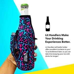 12 oz Beer Bottle Handler - Neoprene Bottle Sleeve with Pocket Handle - Insulated Beer Sleeves