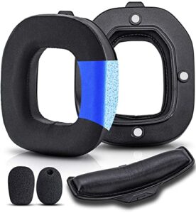a40 tr earpads - cooling gel replacement ear cushions compatible with astro a40 tr headset i a40 tr mod kit/a40 accessories/headband/microphone foam (silky cool fabric)