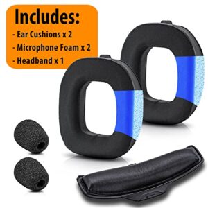 A40 TR Earpads - Cooling Gel Replacement Ear Cushions Compatible with Astro A40 tr Headset I A40 TR Mod Kit/A40 Accessories/Headband/Microphone Foam (Silky Cool Fabric)