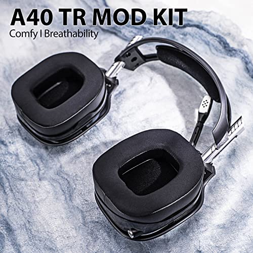 A40 TR Earpads - Cooling Gel Replacement Ear Cushions Compatible with Astro A40 tr Headset I A40 TR Mod Kit/A40 Accessories/Headband/Microphone Foam (Silky Cool Fabric)