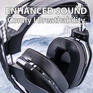A40 TR Earpads - Cooling Gel Replacement Ear Cushions Compatible with Astro A40 tr Headset I A40 TR Mod Kit/A40 Accessories/Headband/Microphone Foam (Silky Cool Fabric)