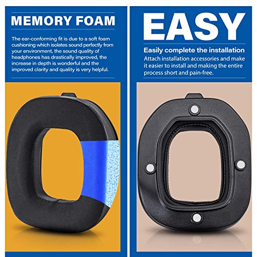 A40 TR Earpads - Cooling Gel Replacement Ear Cushions Compatible with Astro A40 tr Headset I A40 TR Mod Kit/A40 Accessories/Headband/Microphone Foam (Silky Cool Fabric)