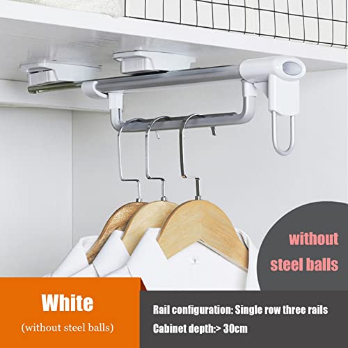 Extendable Closet Pull Out Rod,Retractable Metal Closet Valet Rod, Closet Rods for Hanging Clothes, Pull Out Clothes Hanger Closet, Multifunction Clothing Rack for Clothing Storage,5 Pcs Pants Rack