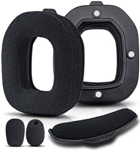 a40 tr earpads - replacement ear cushions compatible with astro a40 tr headset i a40 tr mod kit/a40 accessories/headband/microphone foam (soft velour)
