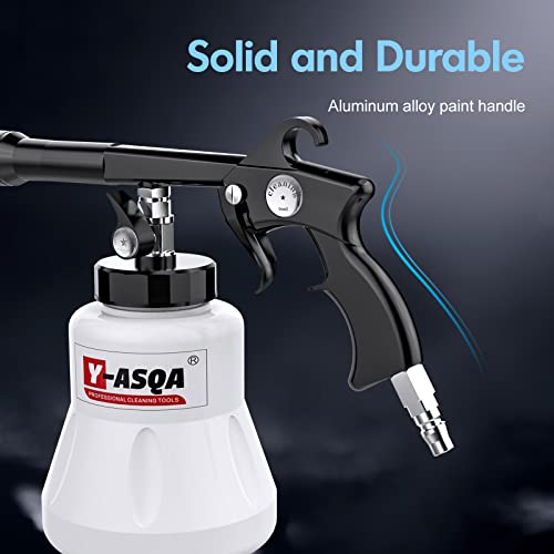 Y-ASQA Tornador Car Cleaning Gun,Tornado Black Air Blow Cleaning Gun Car Detail Cleaner Kit for Vehicle Upholstery Carpet Seat