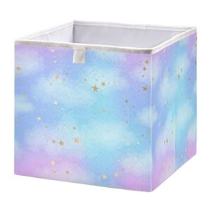 kigai stars and clouds open home storage bins for home organization and storage, collapsible closet storage bins, 15.75"l x 10.63"w x 6.96"h