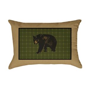 lodge rustic cabin oblong pillow, soft & comfortable pillow, perfect for indoor/outdoor farmhouse décor multi (14''x20'')