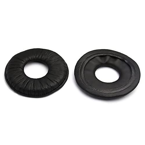 MDR-ZX100 Replacement Ear Pads Noise Canceling Wrinkled Leather Ear Cushions Covers Earmuff Repair Part for Sony MDR-V150 V250 V300 V100 V200 V400 DR-BT101 ZX100 ZX300 Headphones (Black)