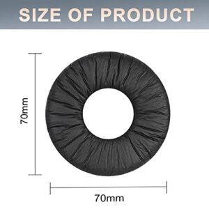 MDR-ZX100 Replacement Ear Pads Noise Canceling Wrinkled Leather Ear Cushions Covers Earmuff Repair Part for Sony MDR-V150 V250 V300 V100 V200 V400 DR-BT101 ZX100 ZX300 Headphones (Black)