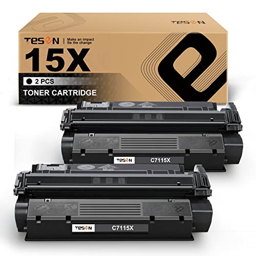 TESEN Compatible Toner Cartridge Replacement for HP 15X C7115X (2-Pack, High-Yield) Work with HP Laserjet 1000 1005 1200 1220 3300 3310 3320 3330 3380 3390, Laserjet 1150 1300 Serires Printer