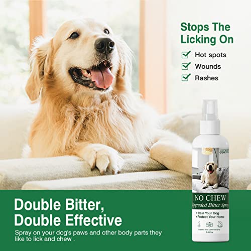 SUNTON Bitter Spray for Dogs to Stop Chewing Dog Deterrent Spray, Training Aid for Dogs, Puppies, Pet Behavior Corrector, No Chew Licking of Fur, Bandages, Wounds, Shoes and Furniture