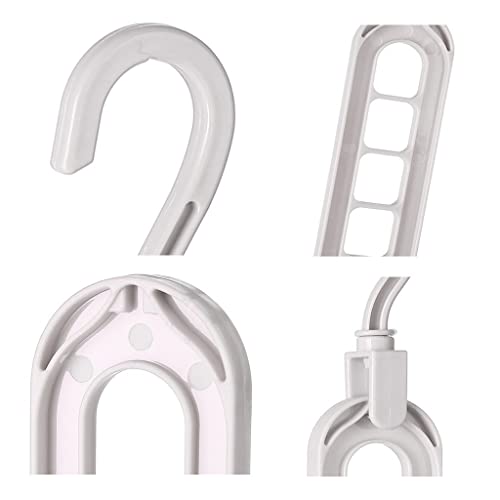 N/A Magic Multi-Port Support Clothes Rack Multifunctional Plastic Storage Clothes Hanger Clothes Rack (Color : White, Size : 33x16.5cm)