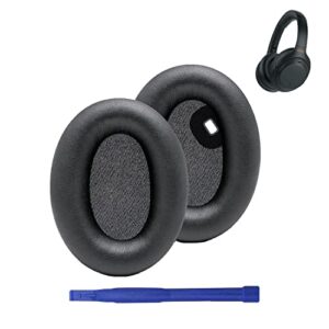 1000xm4 replacement earpads noise canceling ear cushions quite-comfort protein leather ear covers earmuff repair parts for sony wh-1000xm4 over-ear wireless headphones (black)