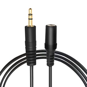 dcezaein headphone extension cable 3ft, male to female 3.5mm audio cable compatible with iphone ipad tablet media players, hi-fi sound gold plated jack headphone jack extender