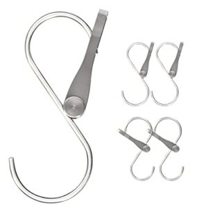 gezidea s hooks stainless steel heavy duty s hooks anti drop for work shop,wardrobe,office,4pieces
