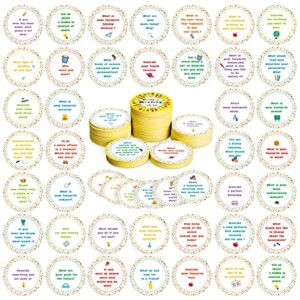 200 pcs morning meeting chips for students, 50 styles student response cards social skill cards improve communication listening vocabulary skill supplies for elementary learn (fresh style)