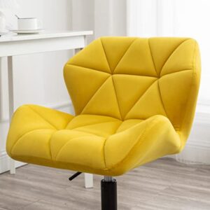 Roundhill Furniture Eldon Diamond Tufted Adjustable Swivel Office Chair, Yellow