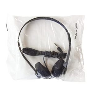 Soundnetic SN06 Disposable Stereo Limited Use Headphones, Black, Count of 100, Pack of 1