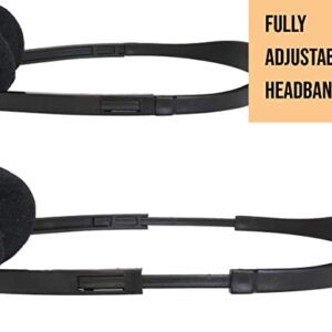 Soundnetic SN06 Disposable Stereo Limited Use Headphones, Black, Count of 100, Pack of 1