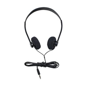 Soundnetic SN06 Disposable Stereo Limited Use Headphones, Black, Count of 100, Pack of 1