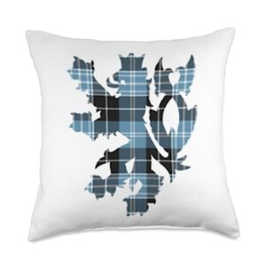 mrpotts73 scottish lion clan clark tartan scottish family name scotland pride throw pillow, 18x18, multicolor