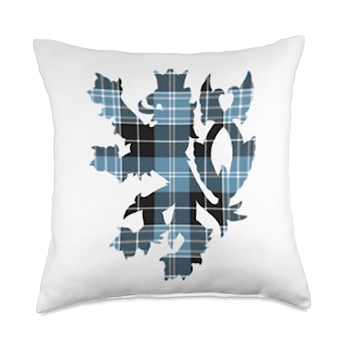 Mrpotts73 Scottish Lion Clan Clark Tartan Scottish Family Name Scotland Pride Throw Pillow, 18x18, Multicolor