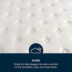 Serta - 11" Clarks Hill Plush Queen Mattress, Comfortable, Cooling, Supportive, CertiPur-US Certified,White/Blue
