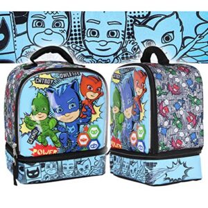 AI ACCESSORY INNOVATIONS PJ Masks Comic Book 3-D Character Dual Compartment Insulated Lunch Bag Tote