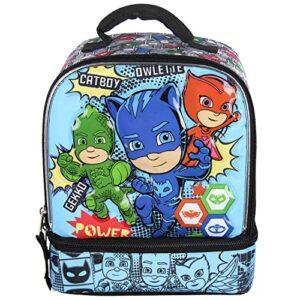 AI ACCESSORY INNOVATIONS PJ Masks Comic Book 3-D Character Dual Compartment Insulated Lunch Bag Tote