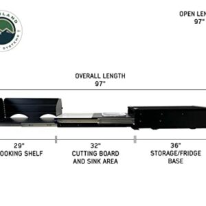 Overland Vehicle Systems OVS Camp Cargo Box Kitchen with Slide Out Sink, Cooking Shelf and Work Station
